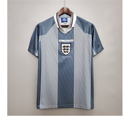 England 1996 European Cup Away Grey Soccer Jersey